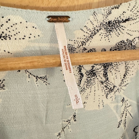 Free People Blue Ruffled Wrap Mini Dress - Picture 2 of 4